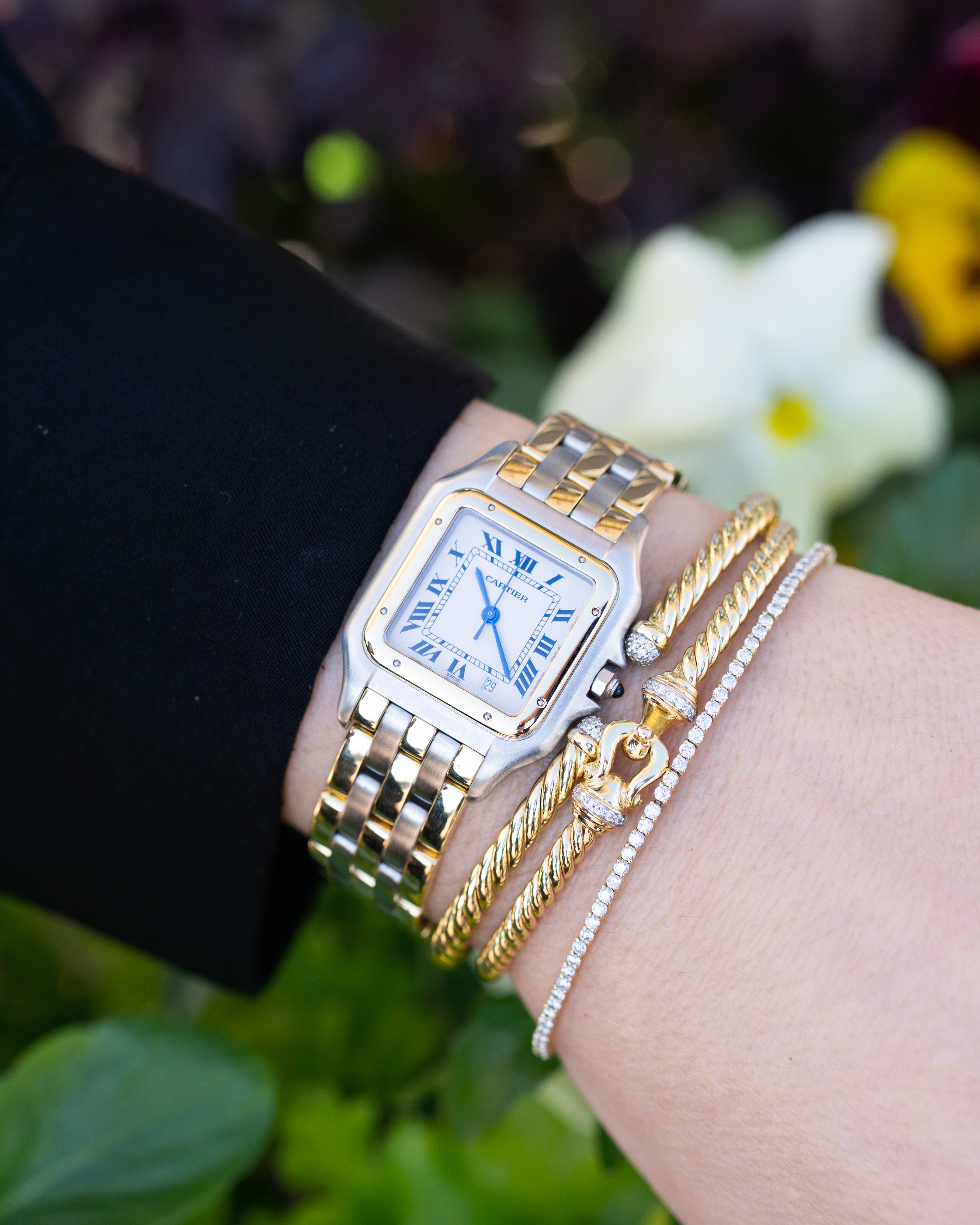 watch on wrist