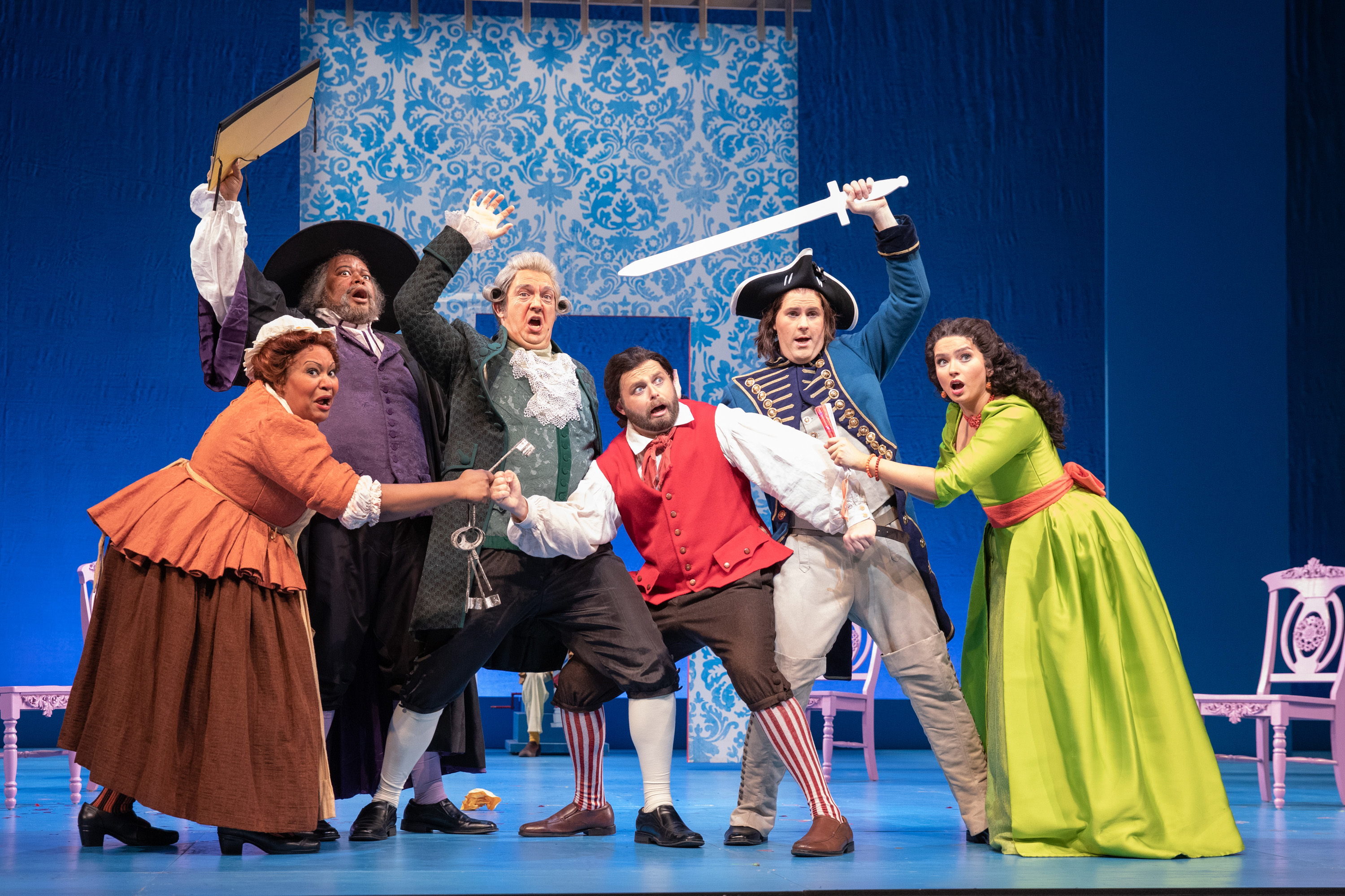 Cast performing