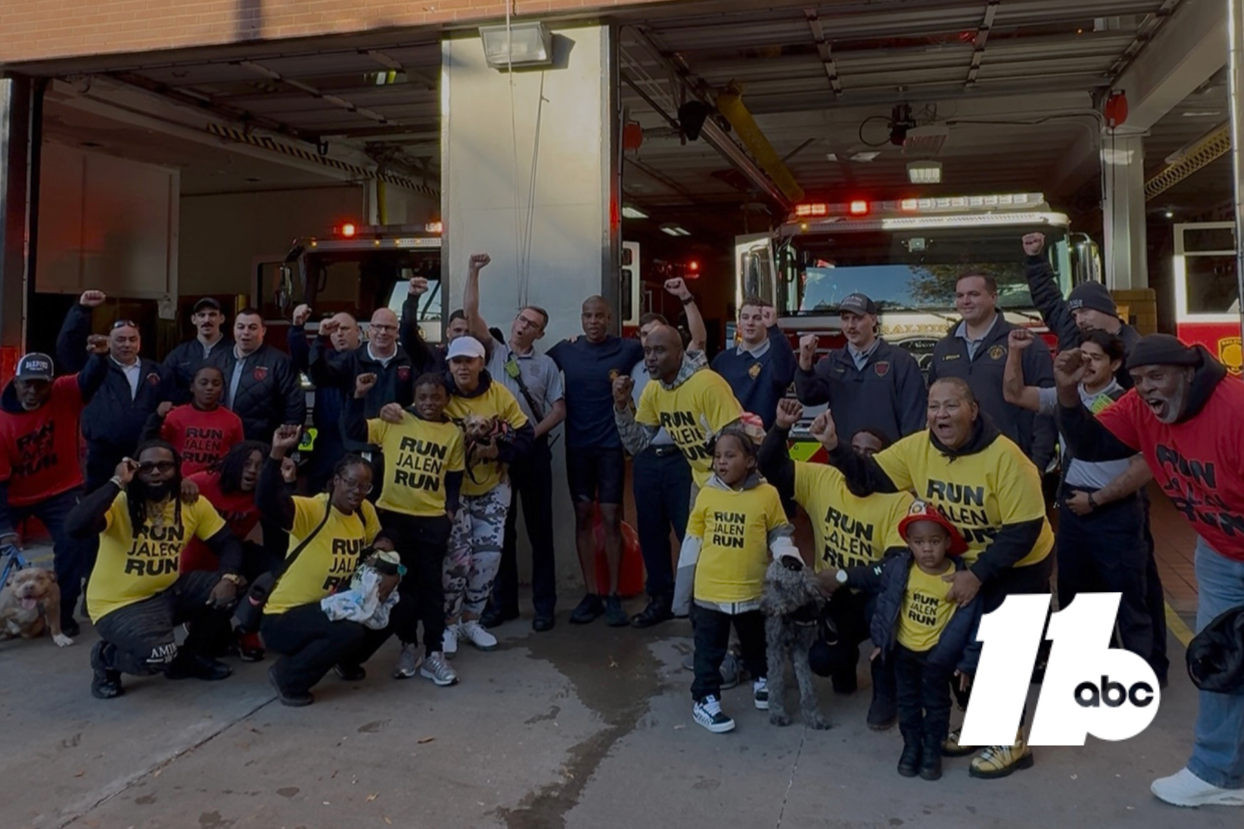 ABC11 |  Raleigh man running 150 miles across state to support firefighters screen capture